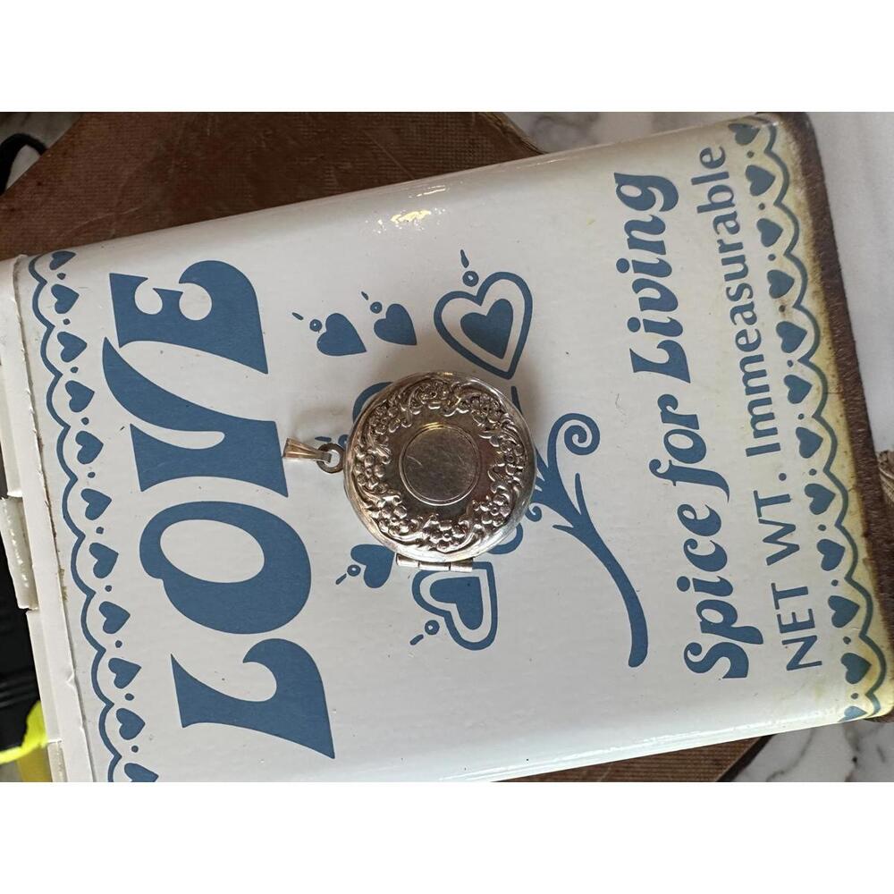 Vintage Sterling Silver Decorative Locket Charm